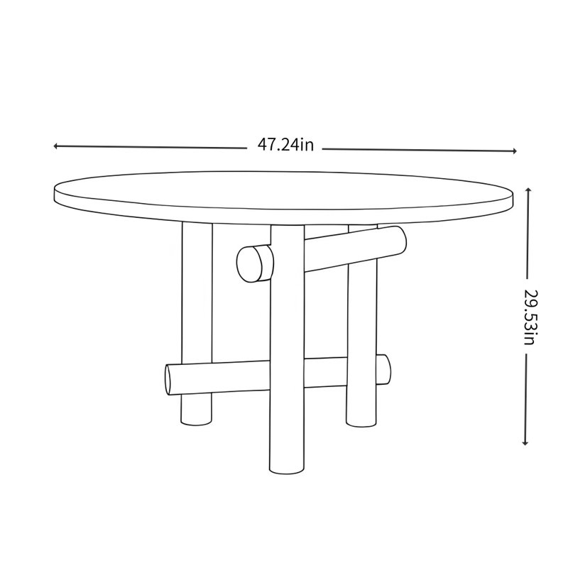 Modern and Simple Design Round Dining Table
