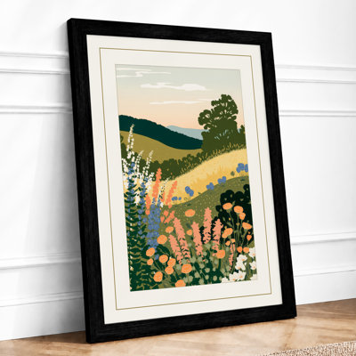 Pastoral Hillside Rustic - Framed Print