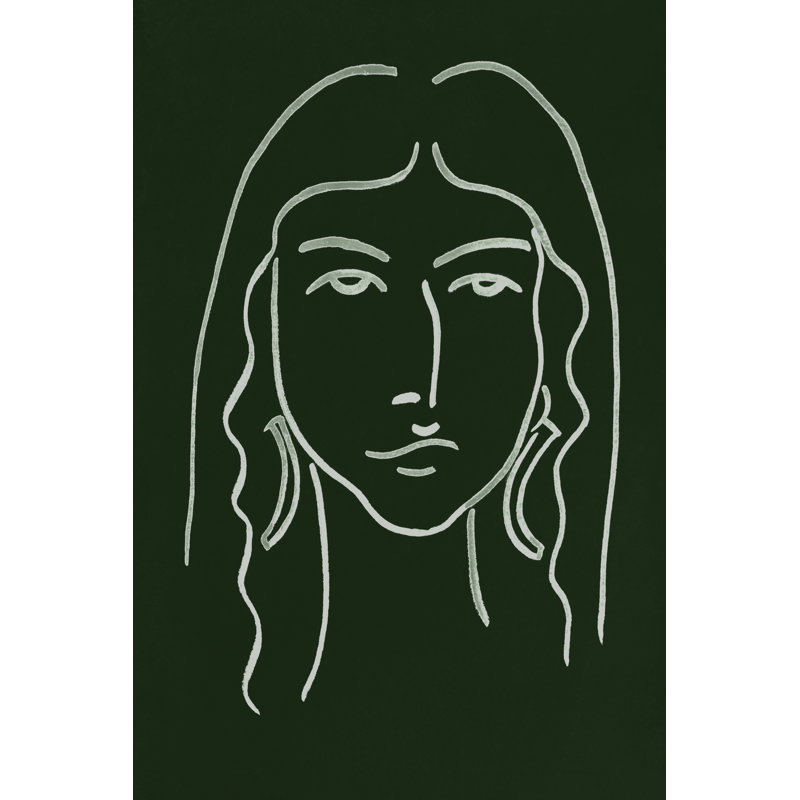 Malachite Portrait VI by Melissa Wang - Painting Print, 122cm H x 81cm W, Black Floater Framed