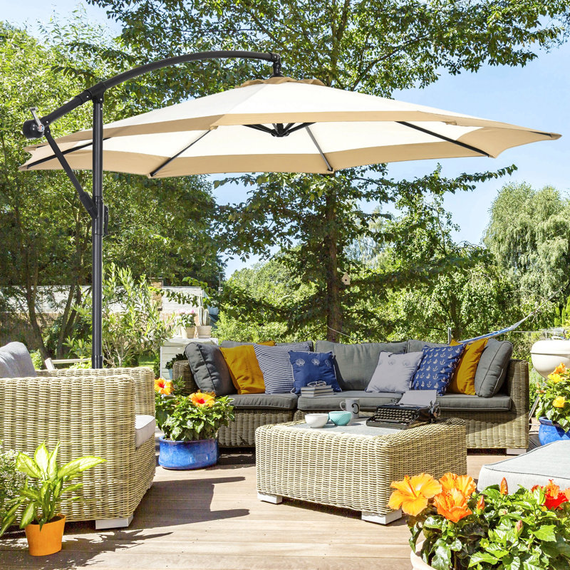 Parasol suspendu de 10 pi Outsunny, Brun