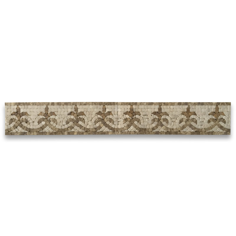 Carreau de mosaïque en marbre 4 po x 14 po