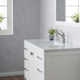 Elavo White Ceramic Rectangular Undermount Bathroom Sink with Overflow