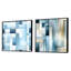 Clennon - Ensemble de 2 collages de formes carrées abstraites-101856354-101856357