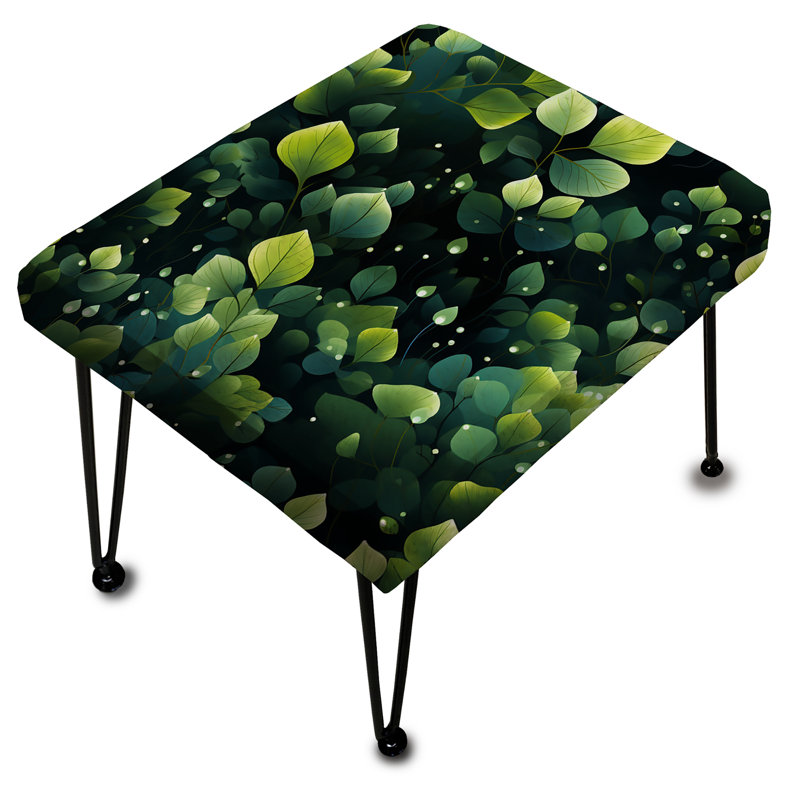 Green Wasabi Leaves Plants - Plants Rectangle Ottoman