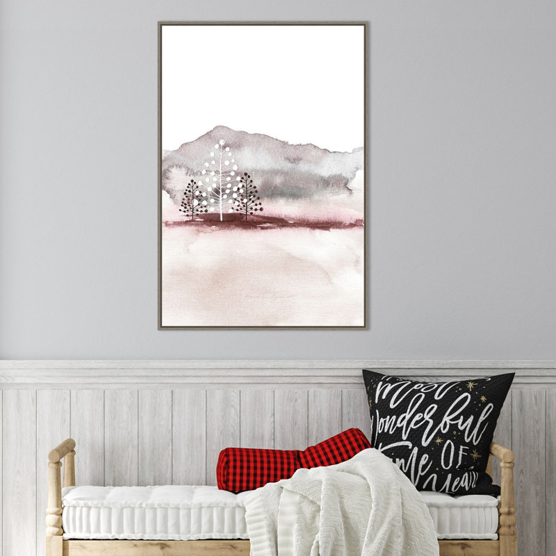 Holiday Time 2 Christmas Trees Canvas Wall Art Print