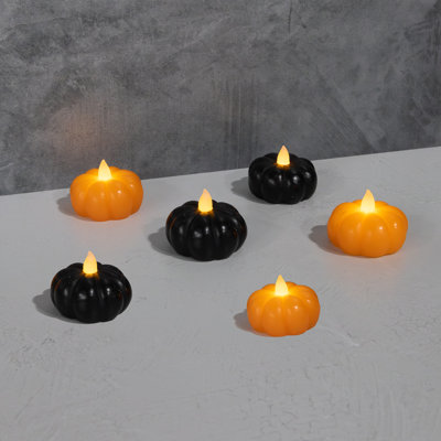 Battery Operated Lighted Pumpkins - 6 Piece