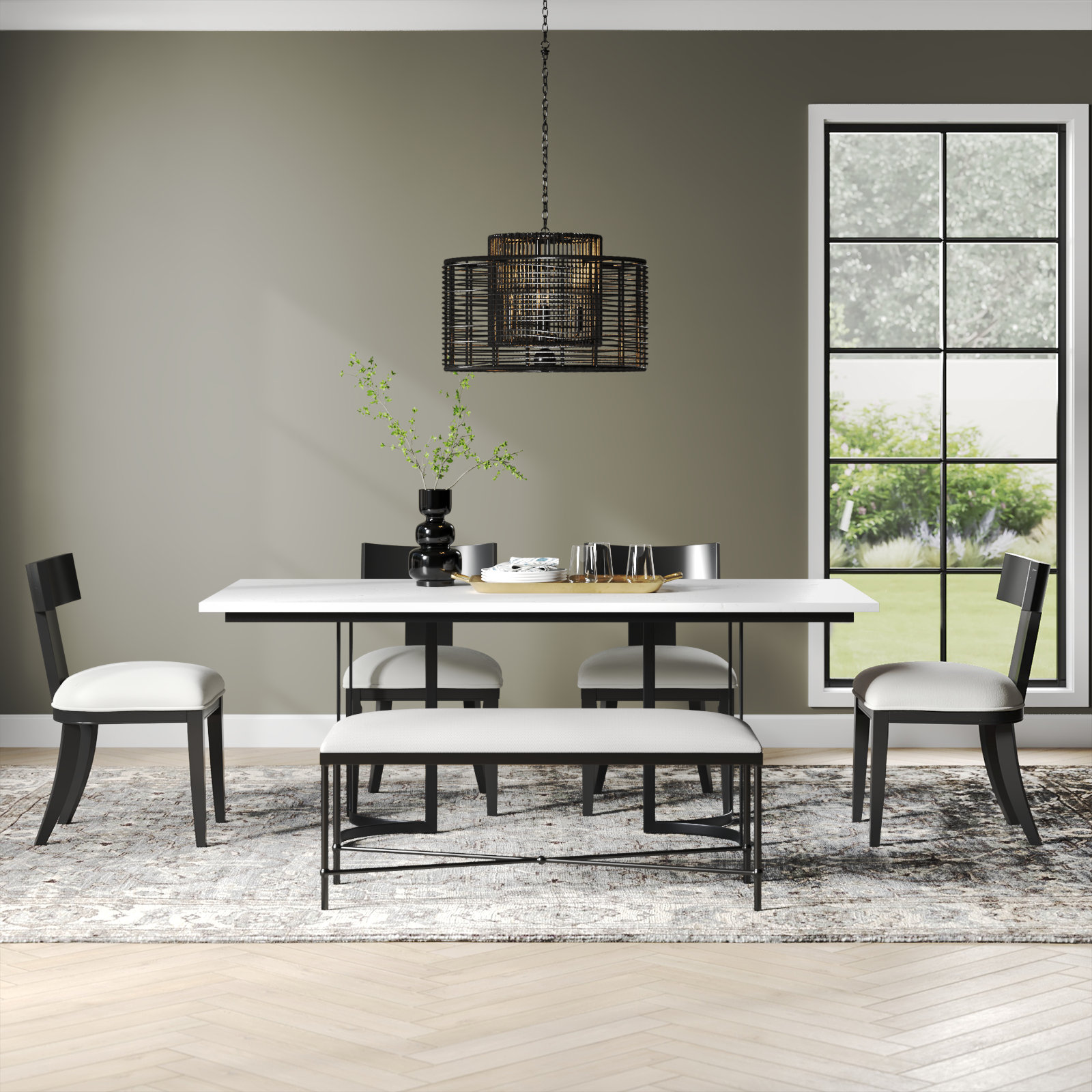 Wainwright 71'' Marble Dining Table