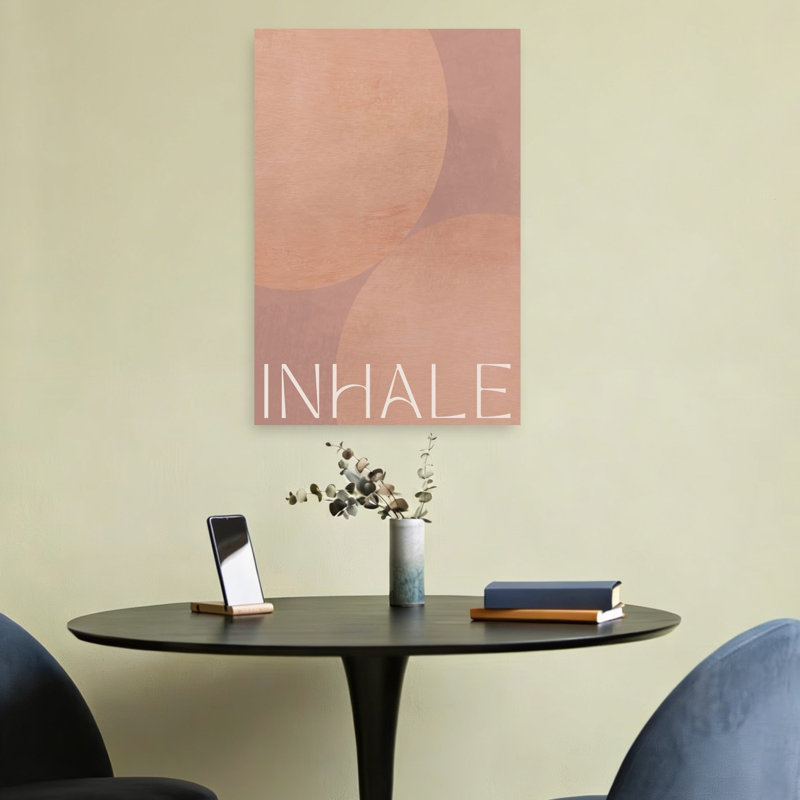 «Inhale Abstract Minimalist Modern», reproduction d'art murale, 24" H x 16" W