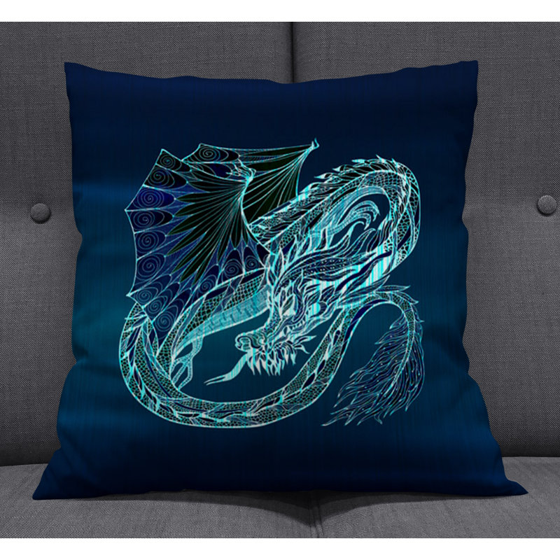 Throw Pillow With Insert, 16"H x 16"W, Blue 7