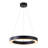 1-Light Matte Black LED Halo Ring Chandelier-169767700