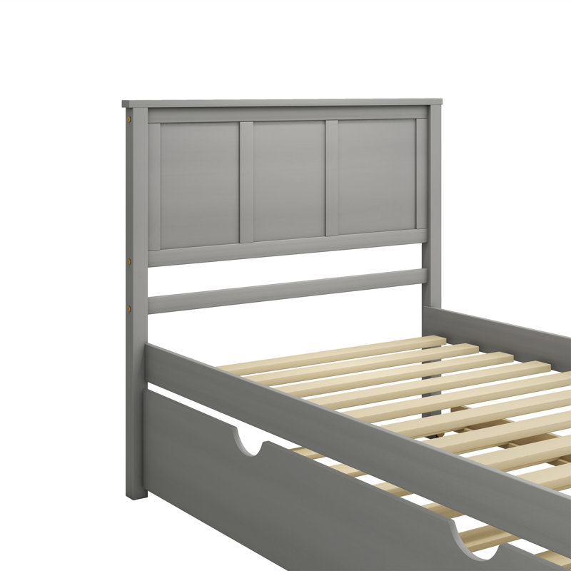 Lit plateforme avec couchette Tamio, Gris