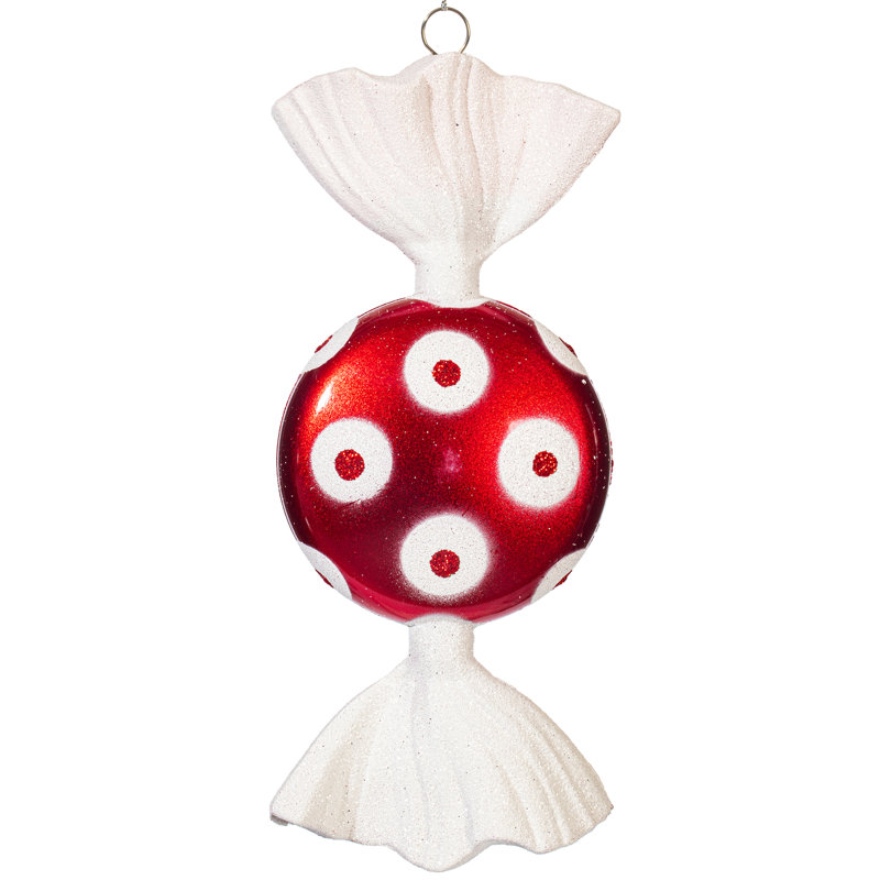 7'' Shatterproof Holiday Shaped Ornament, Red/White
