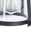 Lanterne murale d'extérieur moderne noir en verre bullé
