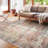 Oriental Terracotta/Blue/Ivory Area Rug-808531994