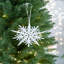 Cintre de 6,1 x 1,8 x 6,3 po en forme de flocon de neige, boules de Noël suspendues décoratives pour décorations de fêtes, ensemble de 6