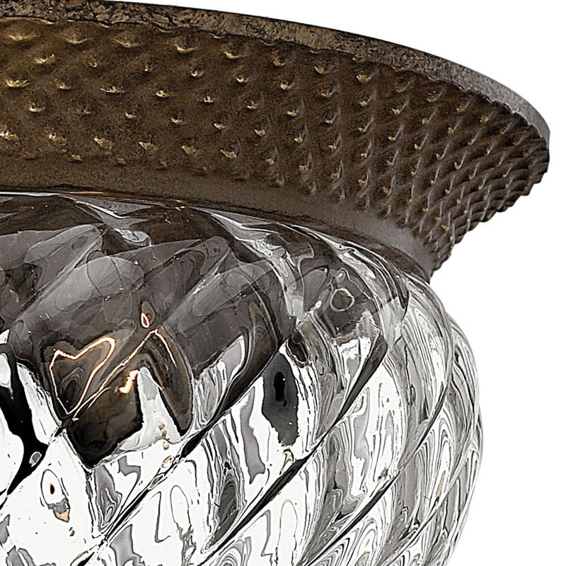 Mary 2 Light Flush Mount, Pearl Bronze