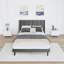 Base de lit tapissier grand format avec tête de lit capitonnée moderne