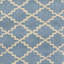 Tapis bleu / crème en laine touffeté à la main Carolene-1020675220