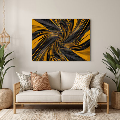 Art mural noir Op Art 69