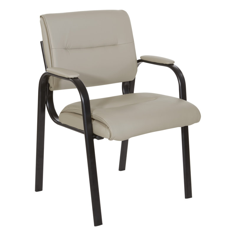 Lanny Faux Leather Seat Waiting Room Chair, Taupe