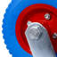 Ensemble de 4 roulettes, 24,4 x 20,3 x 7,1 cm, caoutchouc/acier, bleu, 20,3 cm