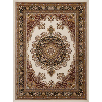 Manchester GC_HER5006 Ivory 5 ft. 3 in. x 7 ft. 3 in. Area Rug