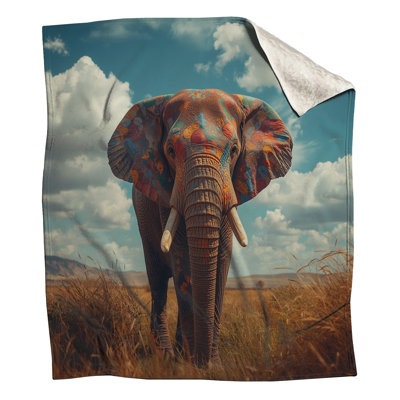 Colorful Painted Elephant Blankets