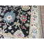 Tapis oriental noir / vert / rouge / bleu clair noué à la main Oushak