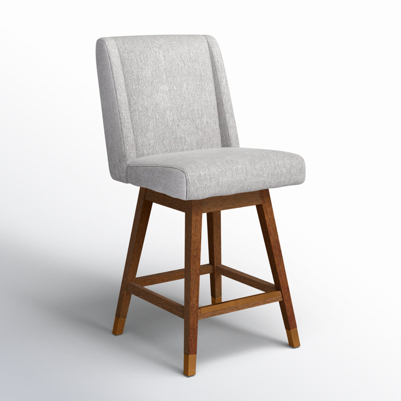 Tabouret pivotant Chenowith Albemarie, Tabouret de comptoir (siège d'une hauteur de 26 p, Brun, Beige performance