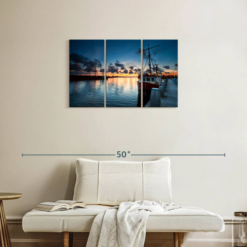 Mehar Dutch Fishing Boats, 20" H x 33" W