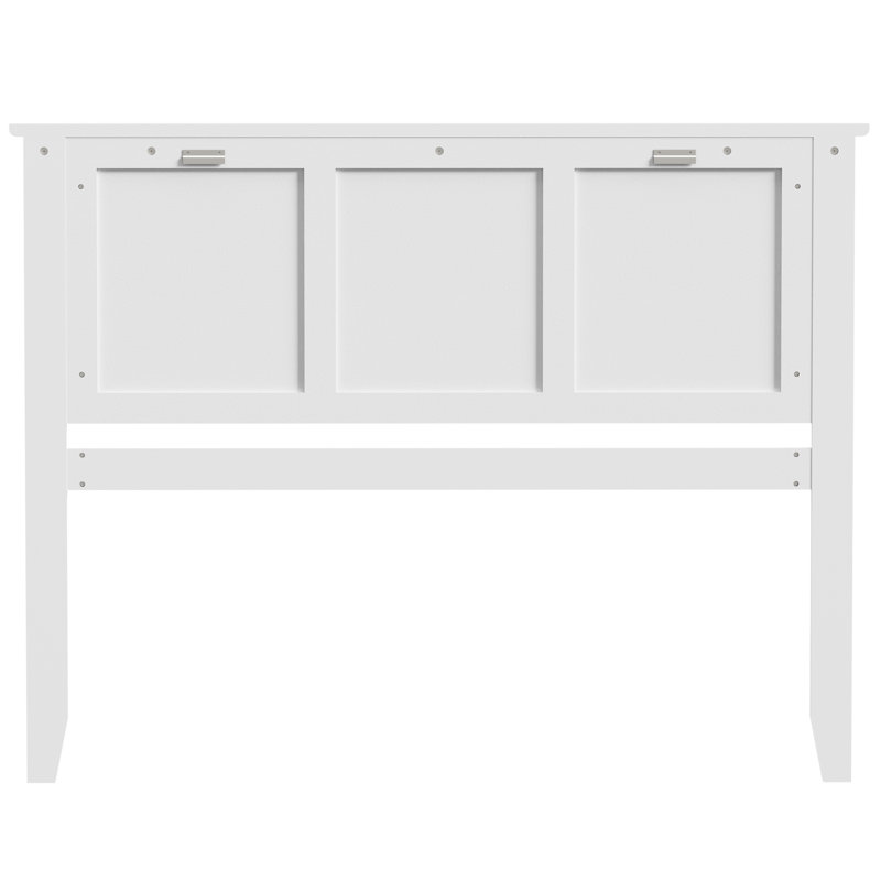 Panel Wood Headboard, White, Queen