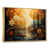 Toile avec cadre flottant or