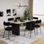 Ensemble de salle à manger rectangulaire à double piédestal avec table de salle à manger de style crème-299976010-301154029-301154031