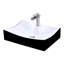 Lavabo de salle de bain vasque rectangulaire en céramique avec robinet-29562911