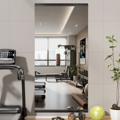 Premium Tempered Glass Full Length Mirror -  Oversized Rectangle Wall Mirror for Home Gym & Dance Studio - Crystal Clear Reflection