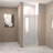 Shower Door  - Chrome Aluminum Frame Material, Half Frame,1/4"(6Mm) Tempered Glass Explosion Proof Film-122071494