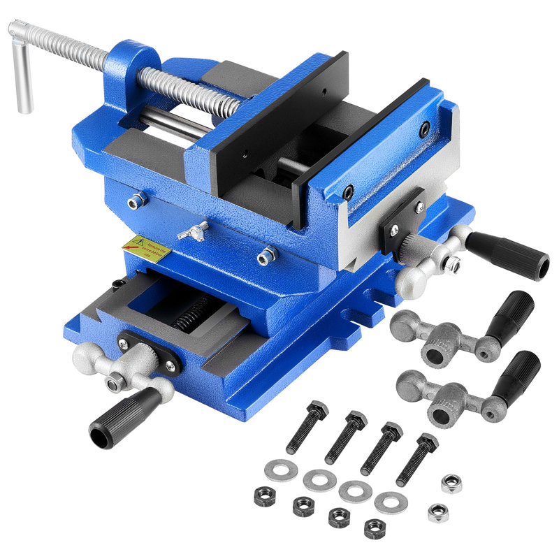 Étau de perceuse à perceuse transversale, largeur de mâchoire de 4 po, étau de banc à 2 voies X-Y, ouverture de mâchoire maximale de 3,5 po, fonte robuste, étau d'établi, pour perceuse à bois à commande numérique