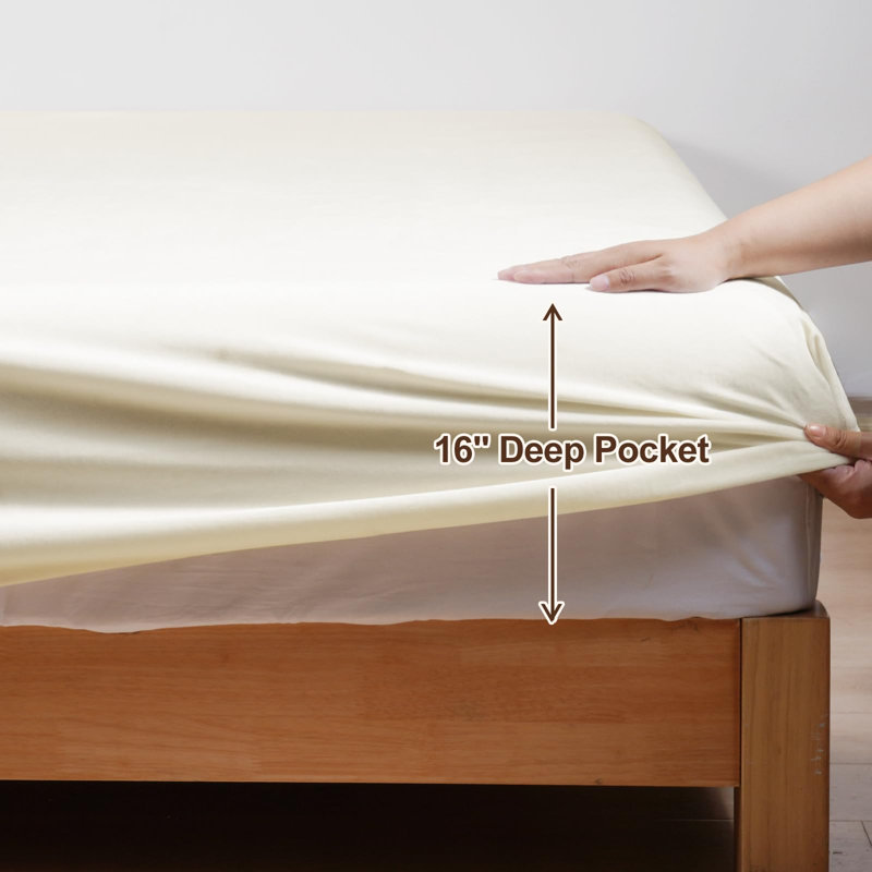 PHF Ultra Soft Velvet Fitted Sheet, 16" Deep Pocket with Wider Stronger Elastic Band, Easy Fit Easy Care, 1 Pack Cozy Comfy Flannel Bottom Sheet for All Seasons, No Pillowcases