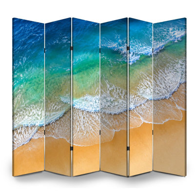 Cloison pliante 6 panneaux paravent Royal Waves Ocean Sand