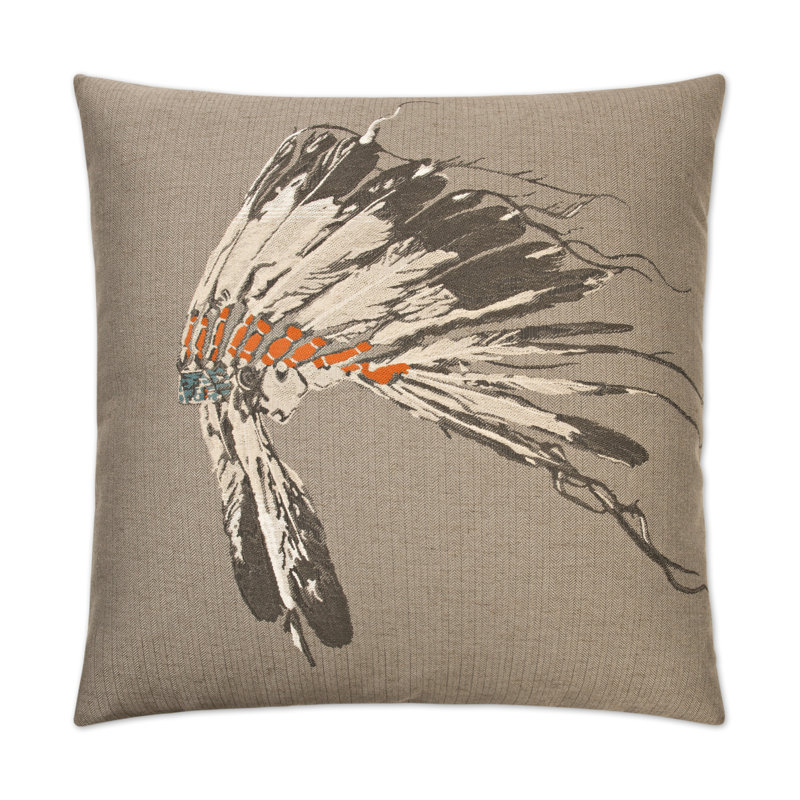 Chief Square Pillow Cover & Insert, Smoke