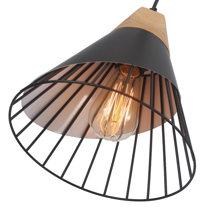 2 Packs 9.4Inch Modern Pendant Lights, Farmhouse Pendant Light, Kitchen Pendant Lighting, Black Pendant Lights Kitchen Island For Living Room, Bar, Bedroom, Office