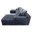 Canapé modulaire compressible en forme de U avec tissu velours côtelé