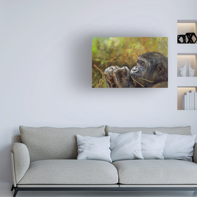 «David Stribble Young Lowland Gorilla», art sur toile, H 30 po x l 47 po