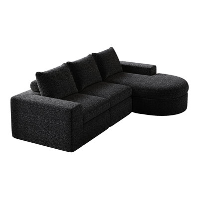 Chenille Cloud Curved Sectional Sofa