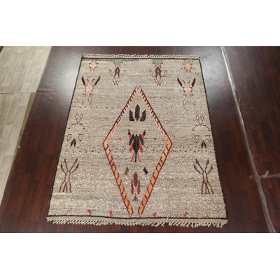 One-of-a-Kind 8'0'' X 10'8'' New Age Wool Area Rug in Brown