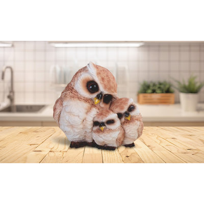 Figurine 4,75 "H Owl Family Wild Animal