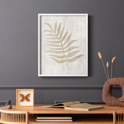 «Peaceful Palm II», reproduction encadrée - bois massif