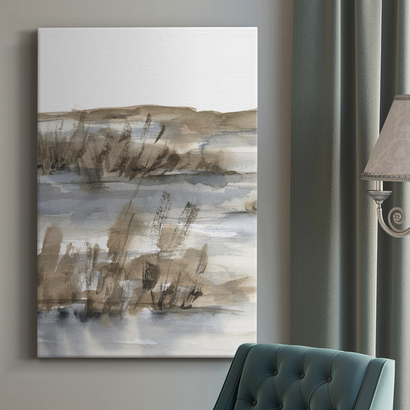 Marais IV - peinture sur toile, L 12 po x H 18 po x P 1 po
