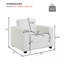 Fauteuil d'appoint surdimensionné avec accoudoirs larges-2102825016