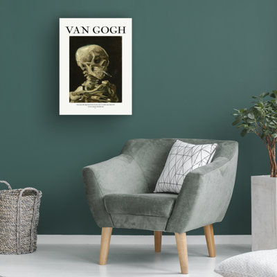 Tête de squelette sur toile